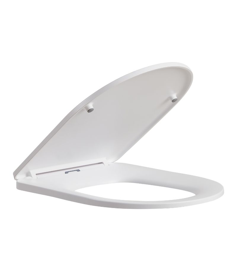 Reno 1064 Slim Toilet Seat White Open View
