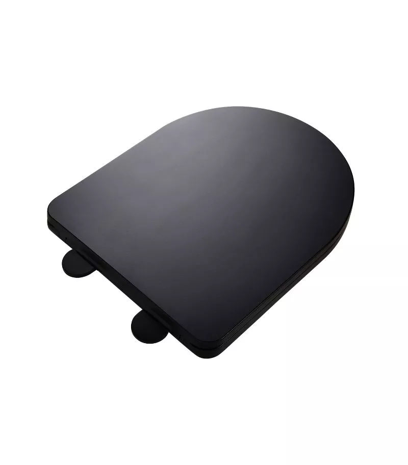Reno 1064 Slim Toilet Seat Black Top View Reno 1064 Slim Toilet Seat Black Top View