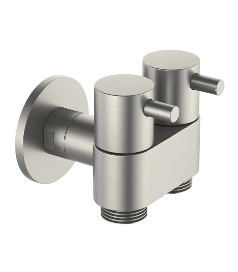 Amoza DN15 Stainless Steel Dual Cistern Tap - Brushed Stainless Steel Amoza DN15 Stainless Steel Dual Cistern Tap - Brushed Stainless Steel