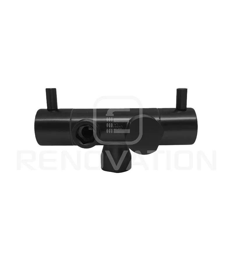 Link Matte Black Dual Control Mini Cistern Stop - Bottom View