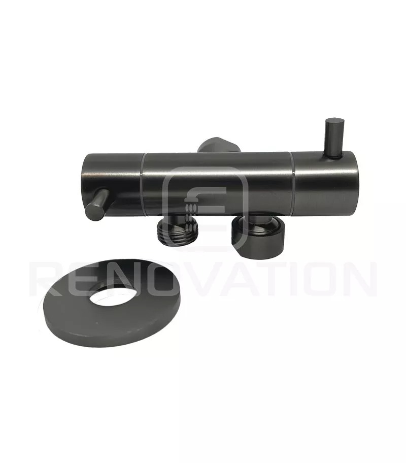 Link Gunmetal Grey Dual Control Mini Cistern Stop - Front view by Parts