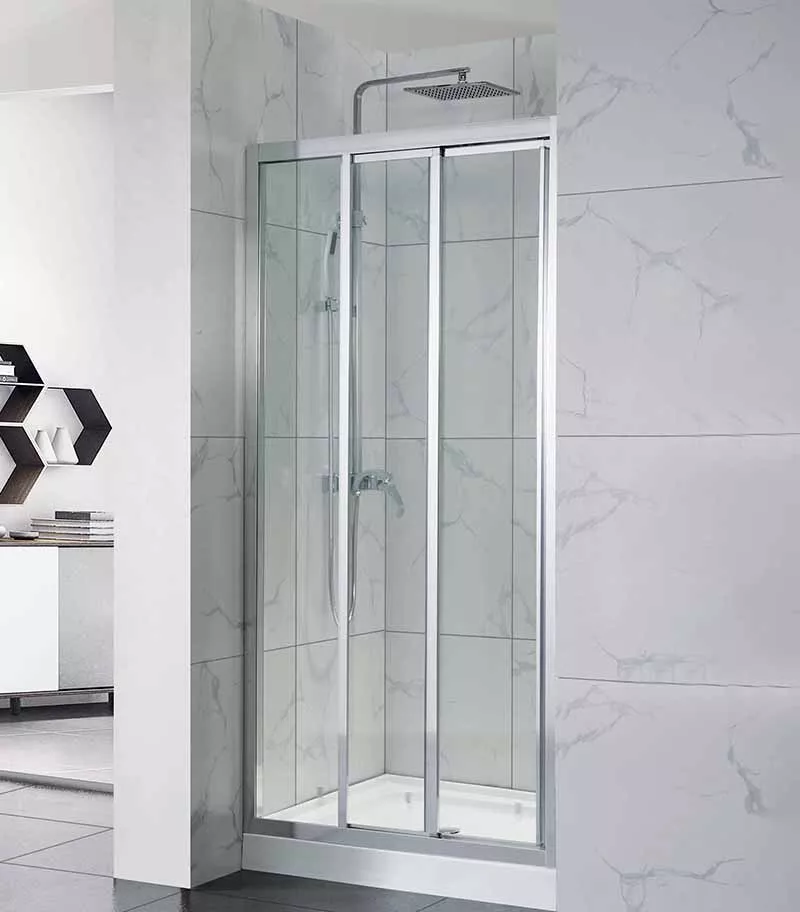 Adjustable Framed Sliding Wall To Wall Shower Screen - Chrome