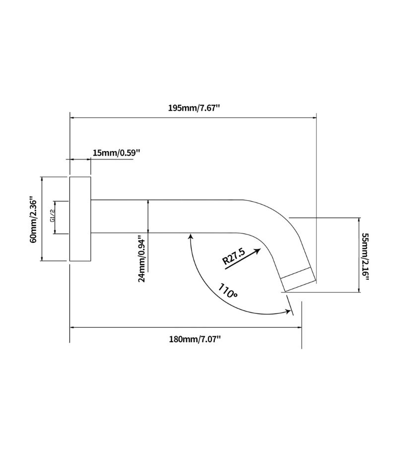 Lucid Bath/Basin Spout - Specification