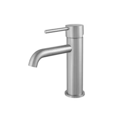 Lucid Short Basin Mixer - Brushed Nickel