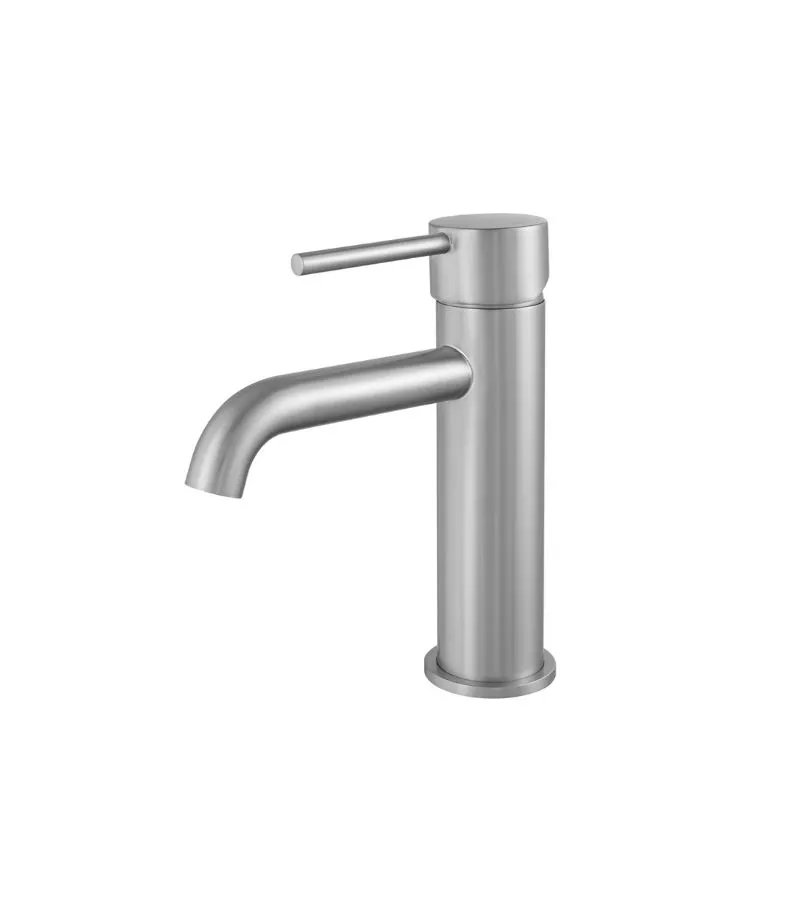 Lucid Short Basin Mixer - Brushed Nickel