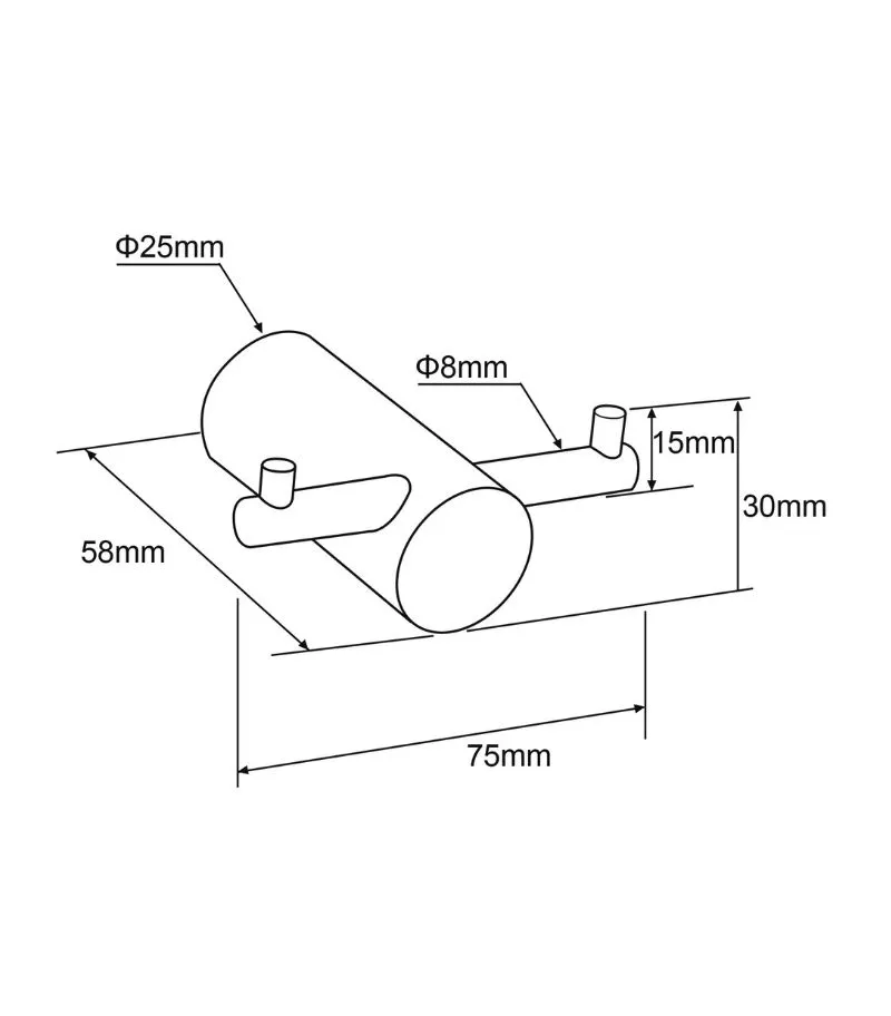 Lucid Pin Double Robe Hook Specification Lucid Pin Double Robe Hook Specification