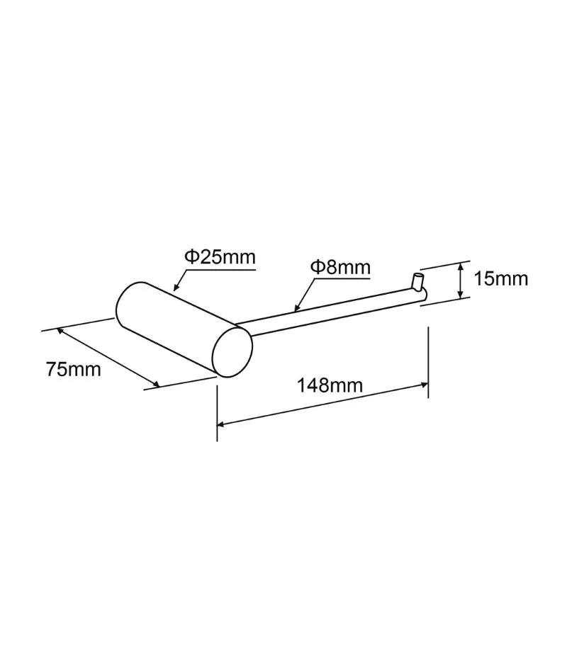 Lucid Pin Toilet Roll Holder Specification