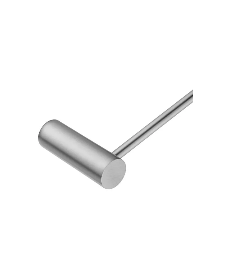 Lucid Pin 600mm Single Towel Rail - Brushed Nickel Sideview