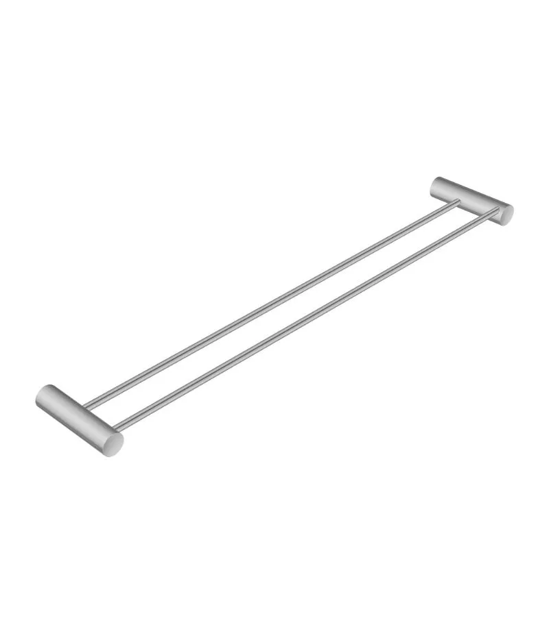 Lucid Pin 600mm Double Towel Rail - Brushed Nickel