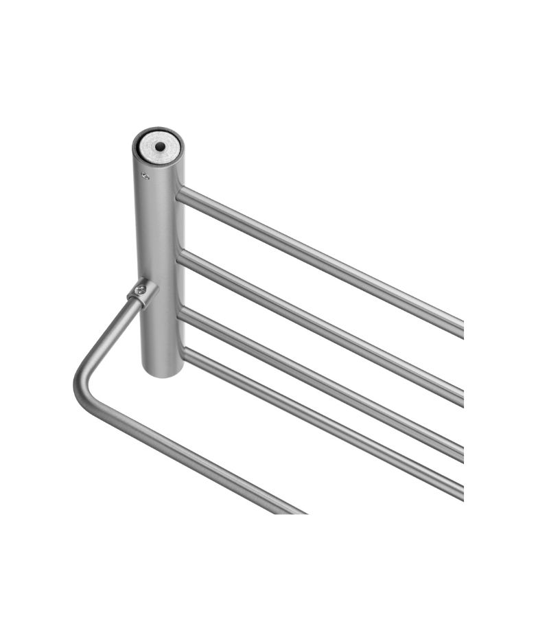 Lucid Pin 600mm Towel Rack - Brushed Nickel Bottom View