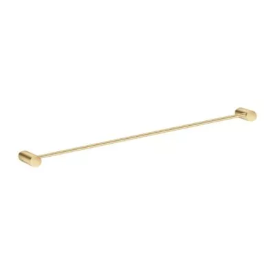 Lucid Pin 600mm Single Towel Rail - Brushed Brass