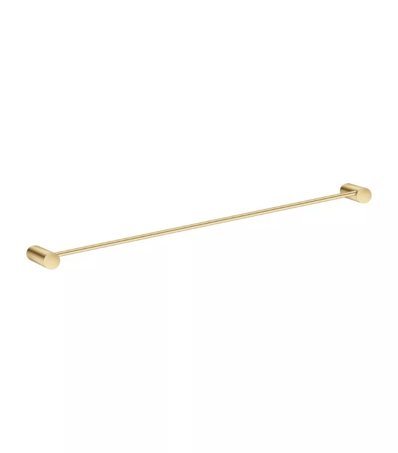 Lucid Pin 600mm Single Towel Rail - Brushed Brass