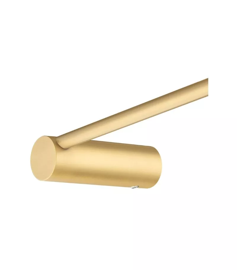 Lucid Pin Towel Bar - Brushed Brass Sideview