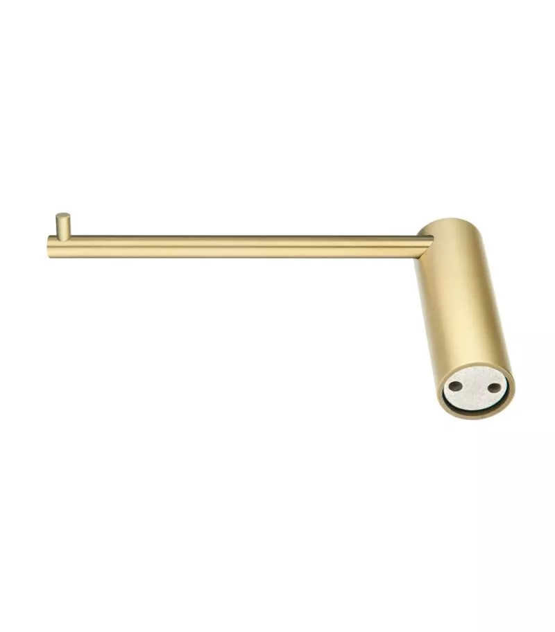 Lucid Pin Toilet Roll Holder - Brushed Brass Backview