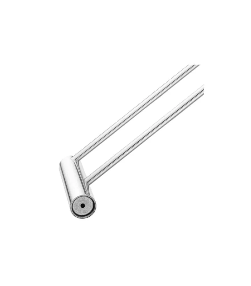 Lucid Pin 600mm Double Towel Rail - Chrome Backview