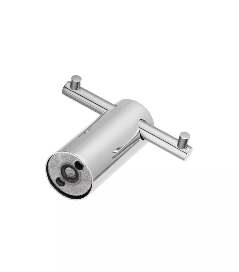 Lucid Pin Double Robe Hook - Chrome Backview