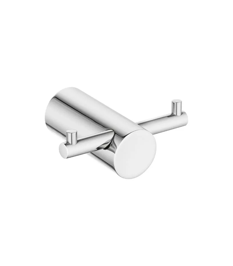 Lucid Pin Double Robe Hook - Chrome