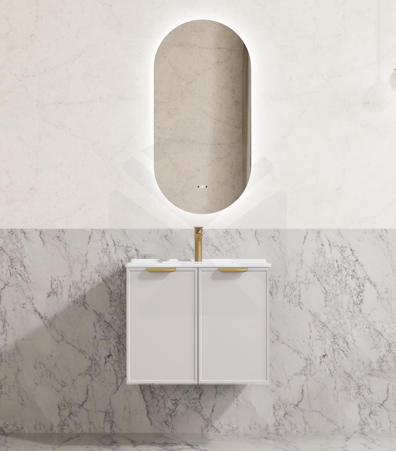 Madura 600mm Wall Hung Vanity - Matt White