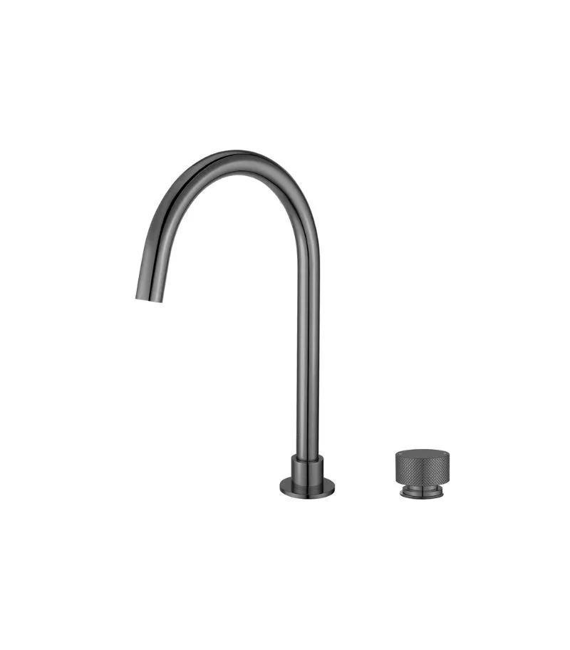 Aqua Moon Two-Piece Basin Mixer - Gunmetal Grey