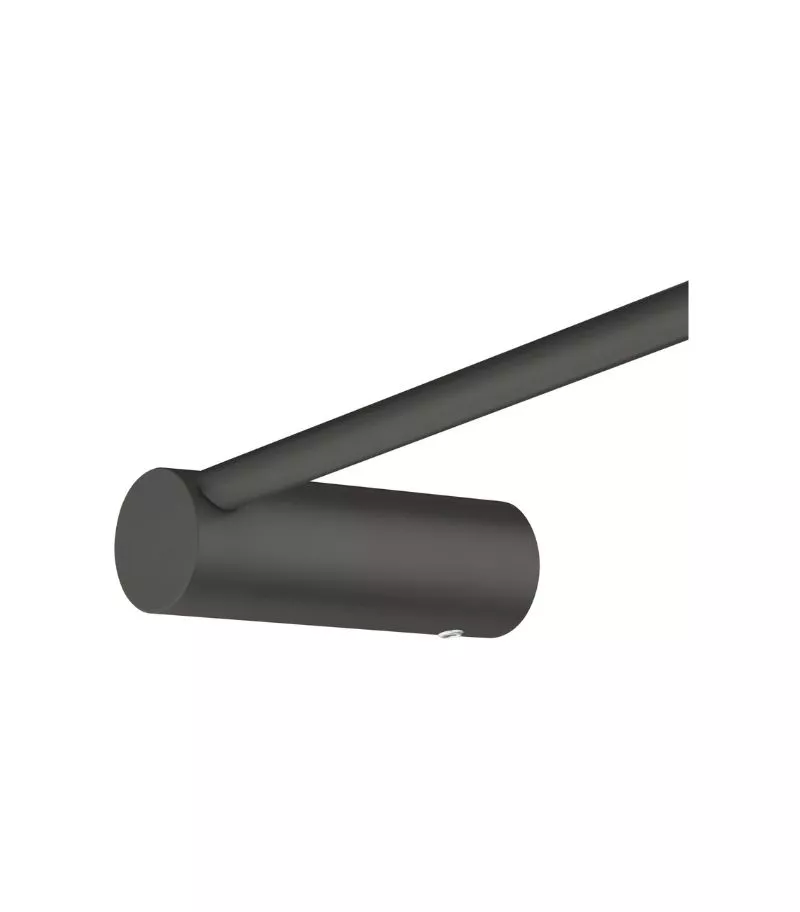 Lucid Pin Towel Bar - Gunmetal Sideview