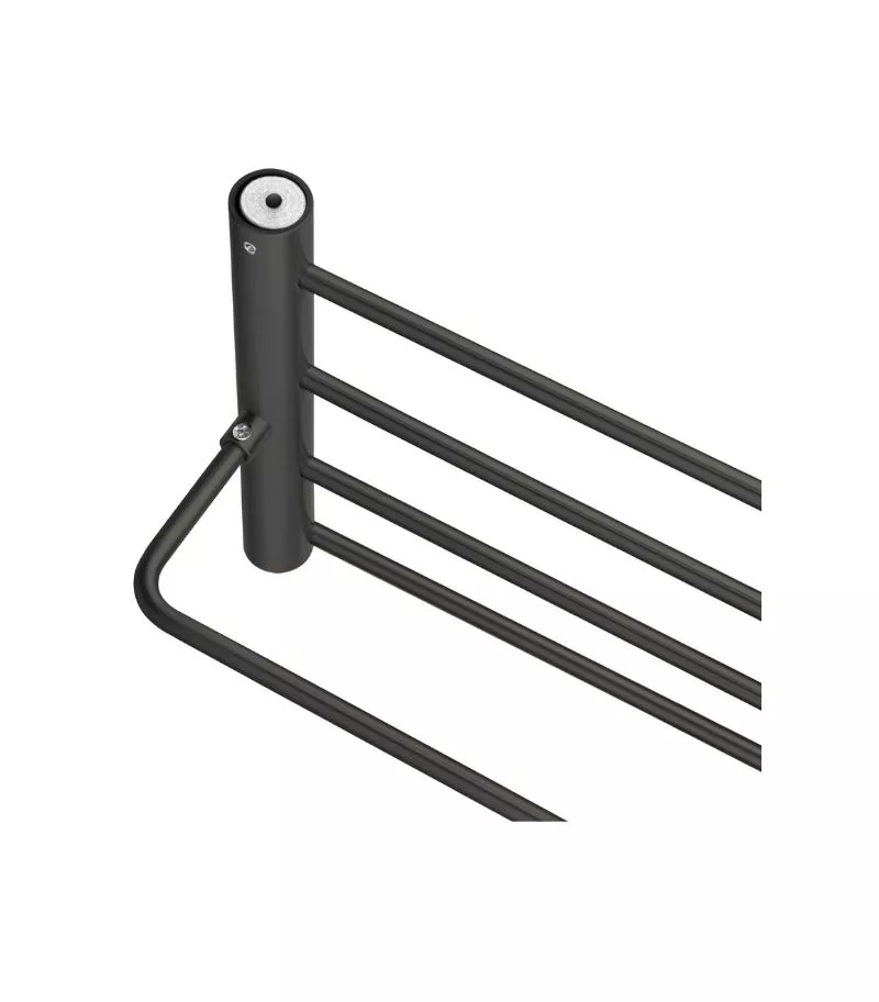 Lucid Pin 600mm Towel Rack - Gunmetal Bottom View