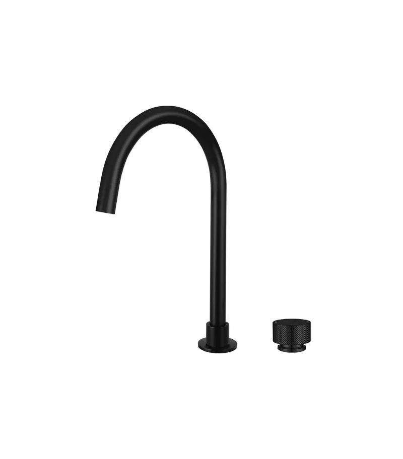 Aqua Moon Two-Piece Basin Mixer - Matt Black