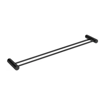 Lucid Pin 600mm Double Towel Rail - Matt Black