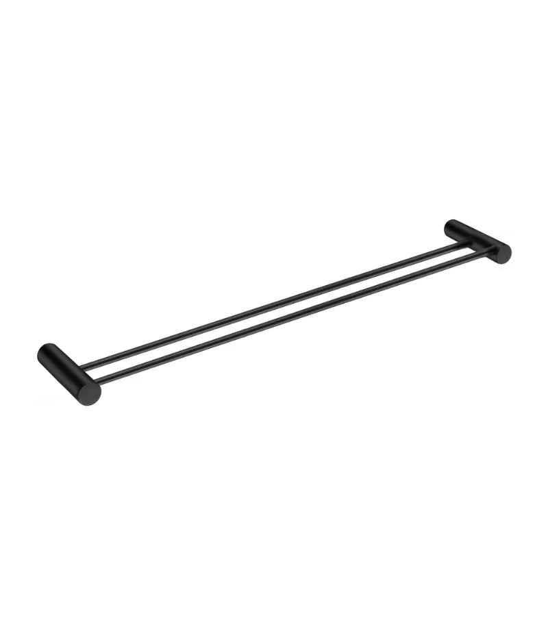 Lucid Pin 600mm Double Towel Rail - Matt Black