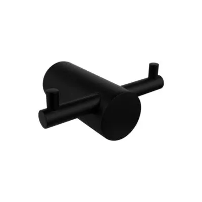 Lucid Pin Double Robe Hook - Matt Black