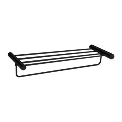 Lucid Pin 600mm Towel Rack - Matt Black