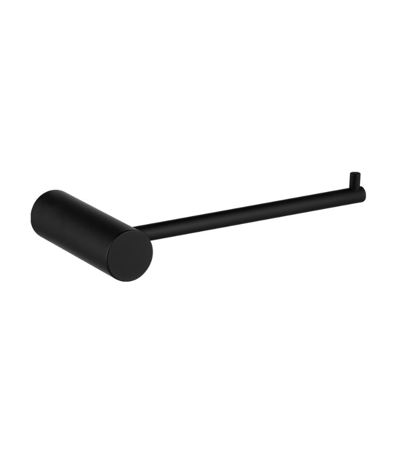 Lucid Pin Toilet Roll Holder - Matt Black Sideview