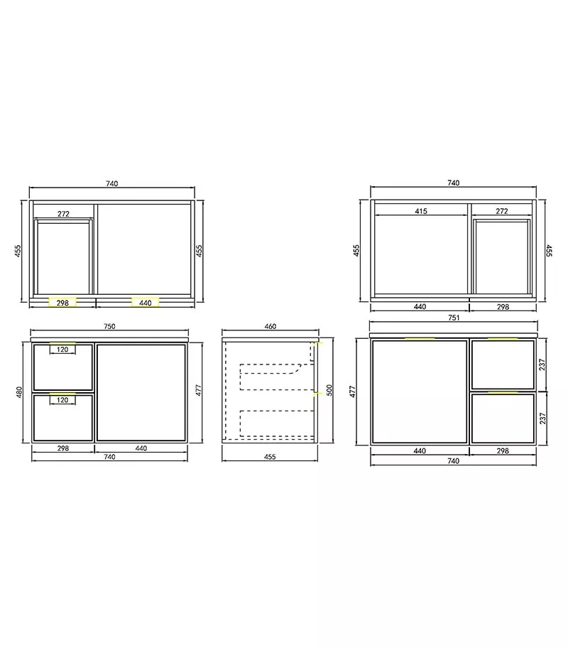 Madura 750mm Wall Hung Vanity Specification Madura 750mm Wall Hung Vanity Specification