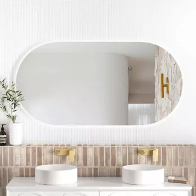 Noosa 750mm x 1500mm Frameless Oval LED Mirror
