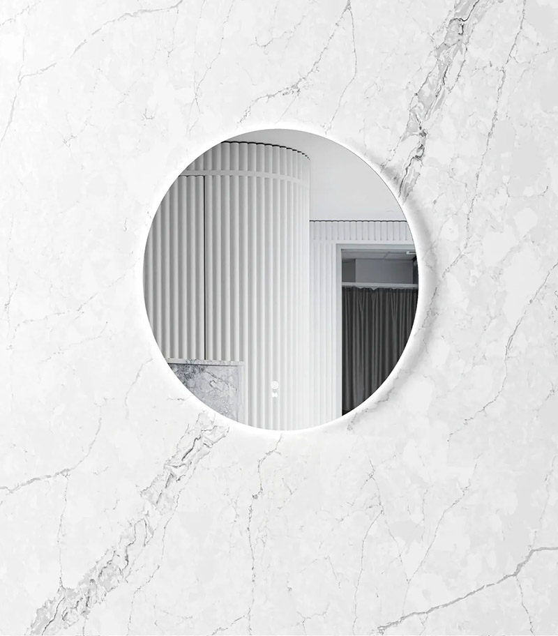 Bondi 800mm x 800mm Round LED Mirror Side View