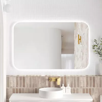 Newport 750mm x 1200mm Frameless Square LED Mirror