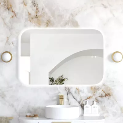 Newport 600mm x 900mm Frameless Square LED Mirror