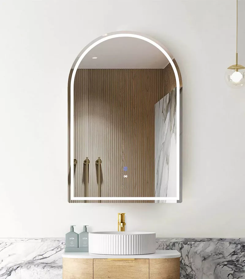 LED Archie 900mm x 600mm Natural Oak Shaving Cabinet