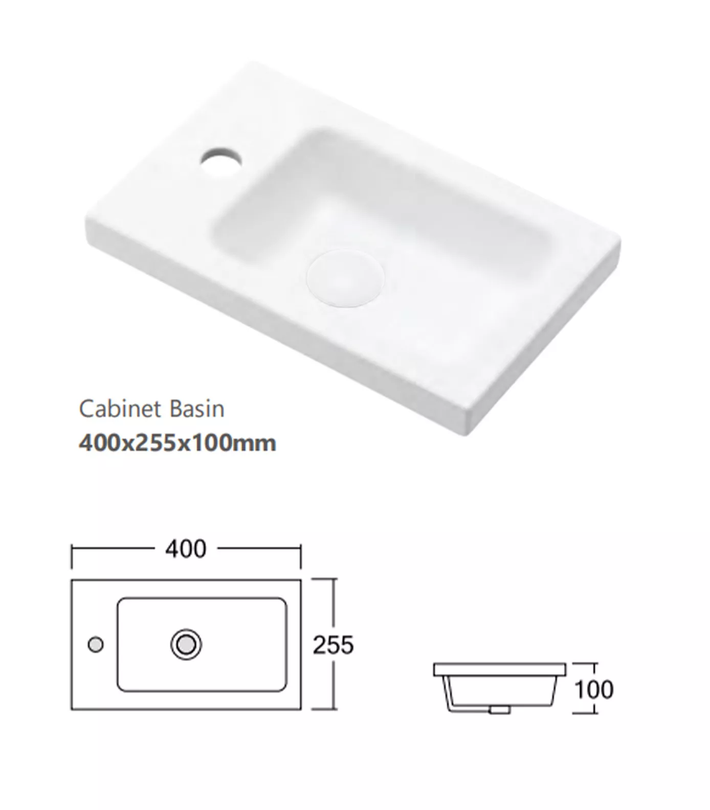 Space Saver 400mm Ensuite Wall Hung Vanity Ceramic Top Space Saver 400mm Ensuite Wall Hung Vanity Ceramic Top