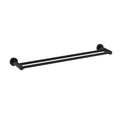 IKON Linie Double Towel Rail Matt Black