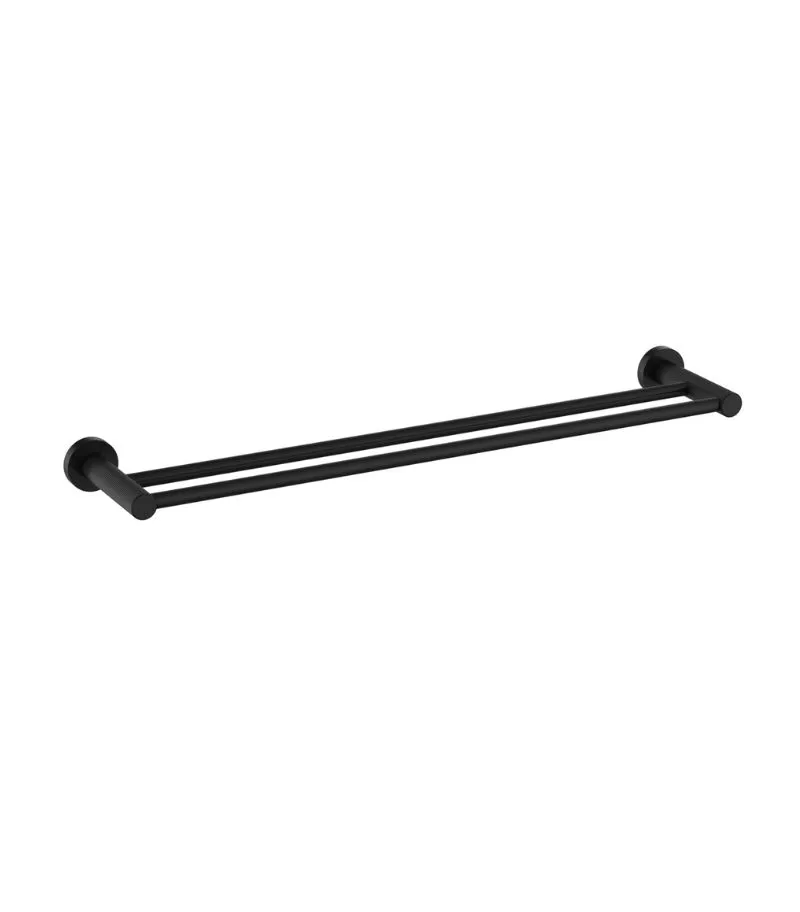 IKON Linie Double Towel Rail Matt Black