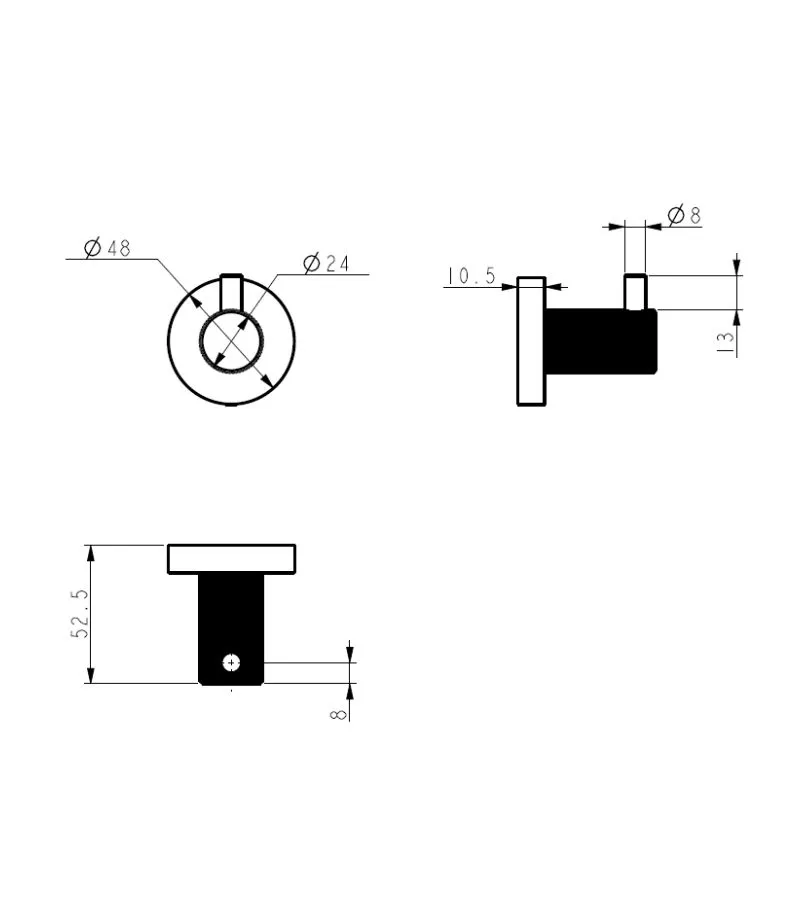 IKON Linie Robe Hook Specification