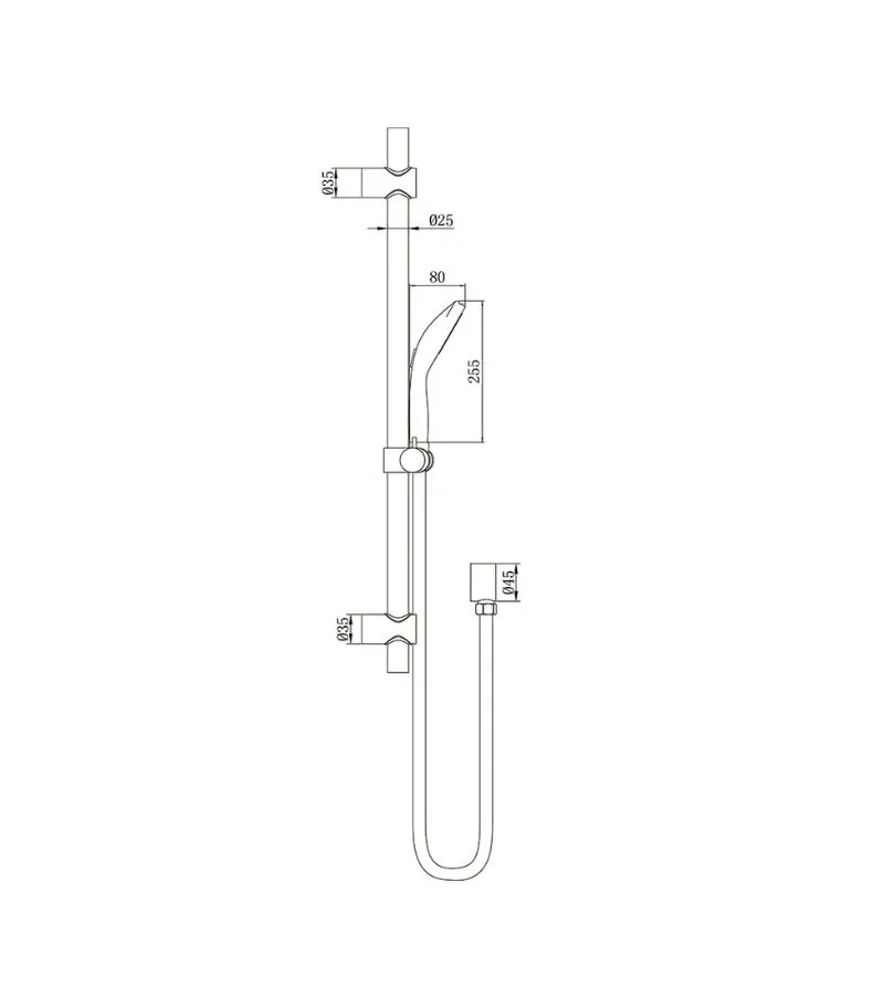 Galaxy Hand Shower On Rail - Specification