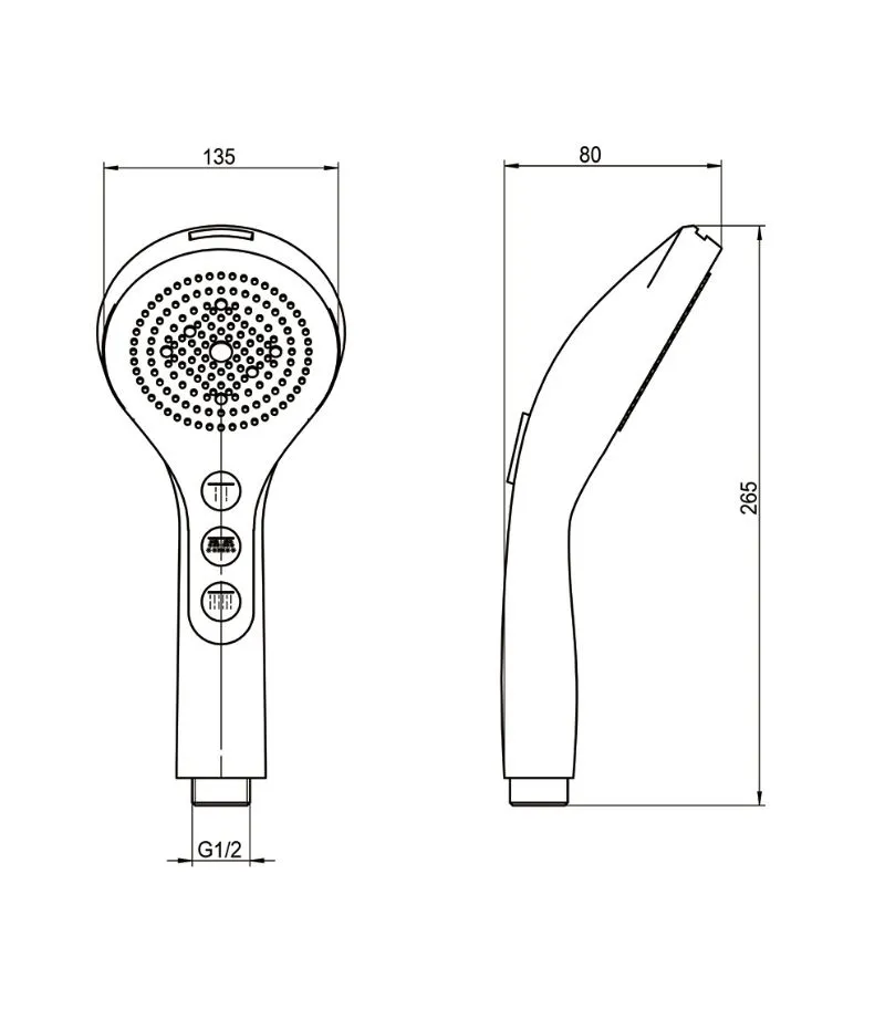 Galaxy Five-function Handheld Shower Head - Specification Galaxy Five-function Handheld Shower Head - Specification