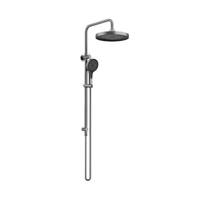Galaxy Twin Shower On Rail - Gunmetal