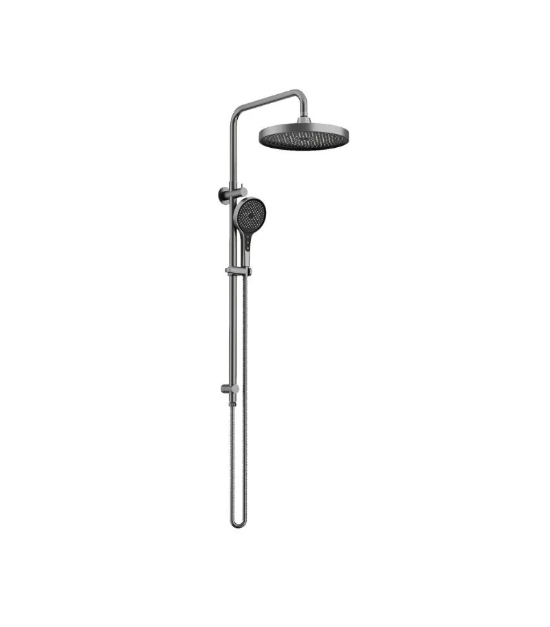 Galaxy Twin Shower On Rail - Gunmetal