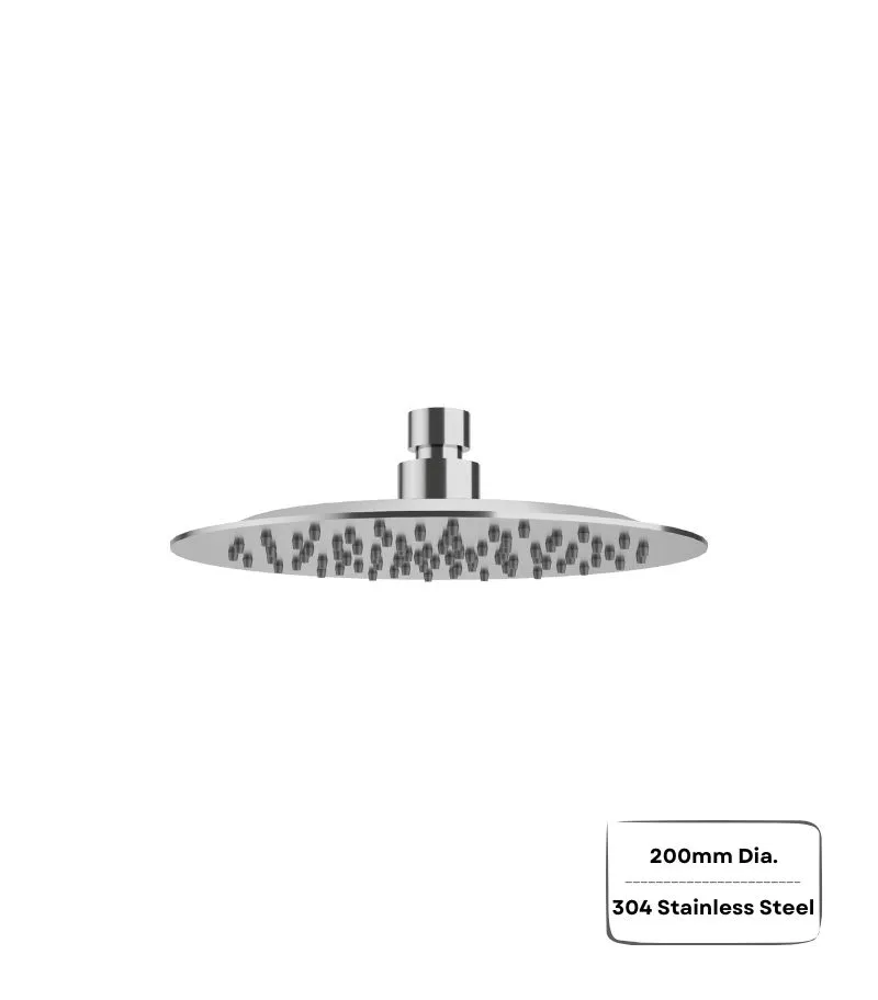 Amoza SST 200mm Shower Head - Chrome