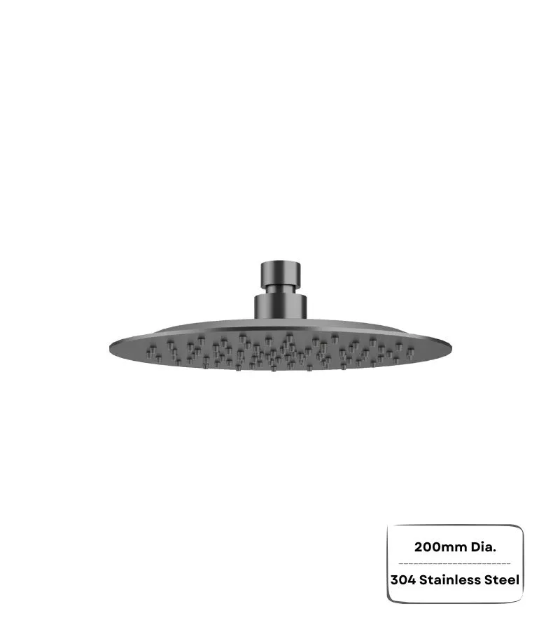 Amoza SST 200mm Shower Head - Gunmetal Amoza SST 200mm Shower Head - Gunmetal