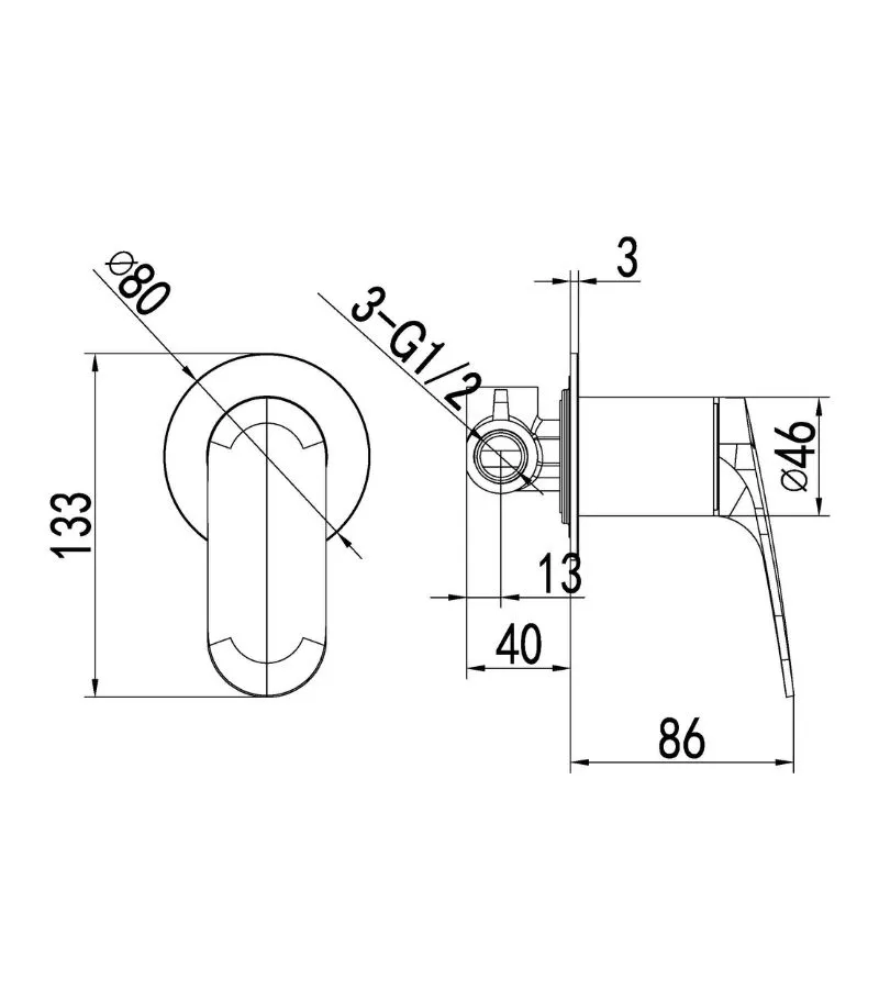 IKON Sulu II Wall Mixer Specification IKON Sulu II Wall Mixer Specification