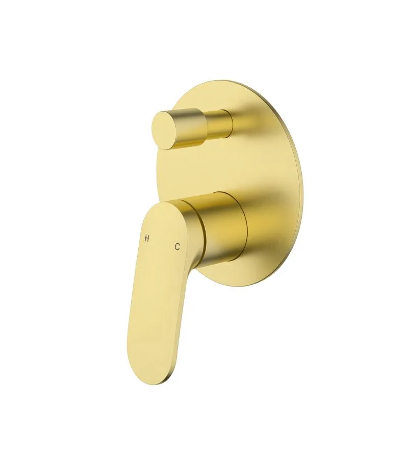 IKON Sulu II Wall Mixer with Diverter Brushed Gold