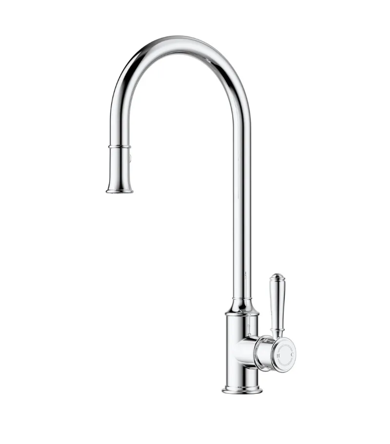 Clasico Pull-Out Sink Mixer with Solid Handle - Chrome